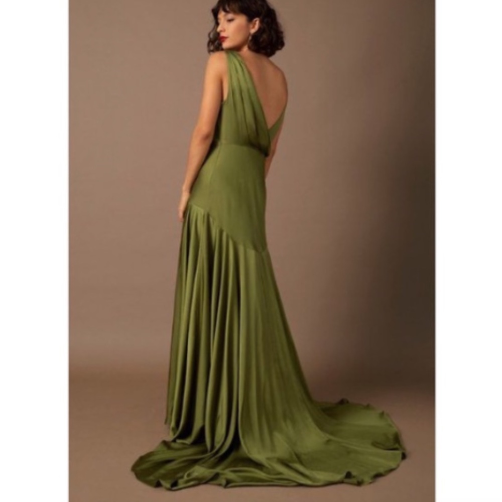 Fame and Partners Olive Green Maxi Dress